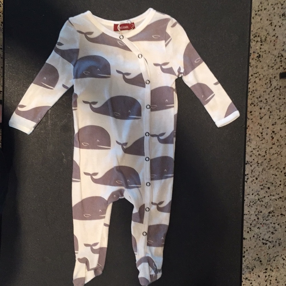 Milkbarn Grey Whale onesie